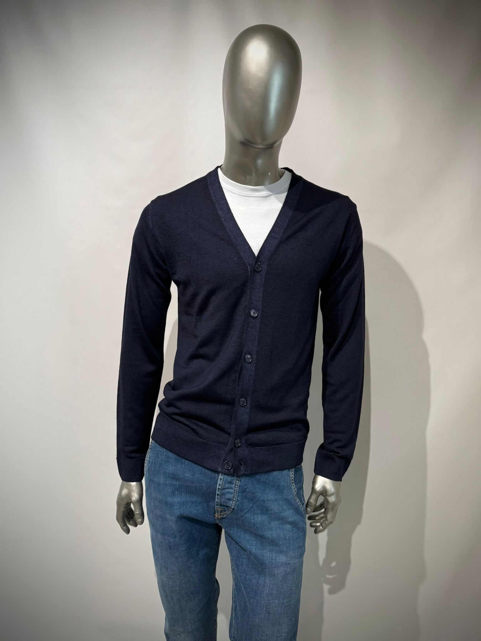 W5-0006 Cardigan Rasato Notte24 Man