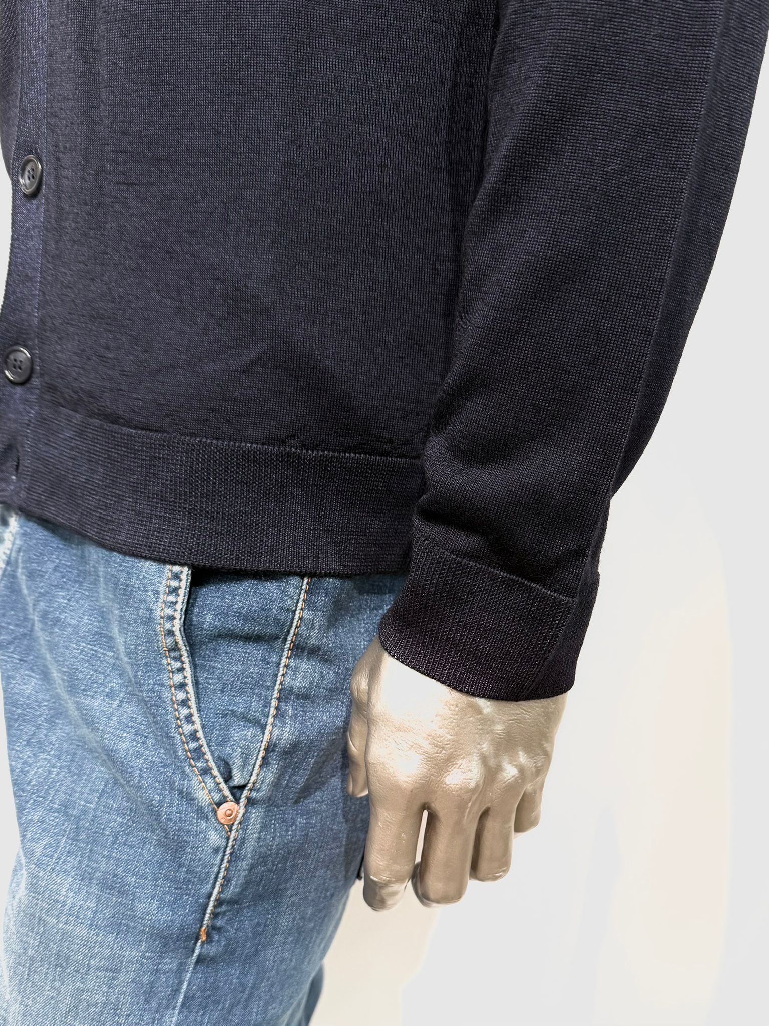 W5-0006 Cardigan Rasato Notte24 Man