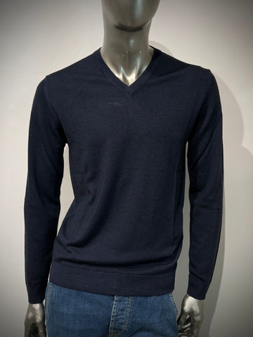 W5-0001 Maglia Lana Scollo V Notte24 Man