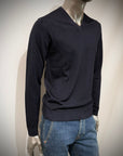 W5-0001 Maglia Lana Scollo V Notte24 Man
