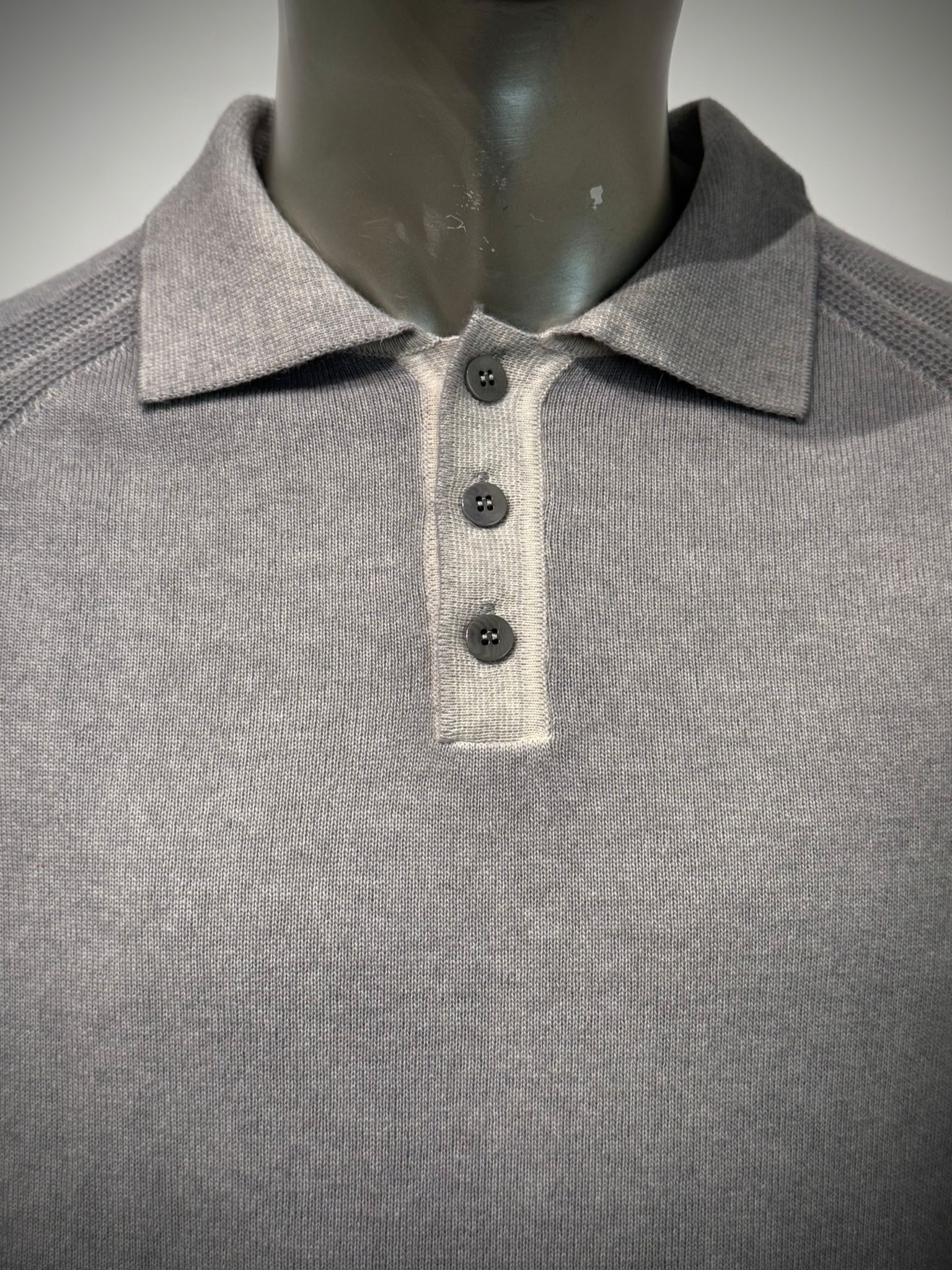 W5-1241 Polo Misto Cashmere Sasso496 Man