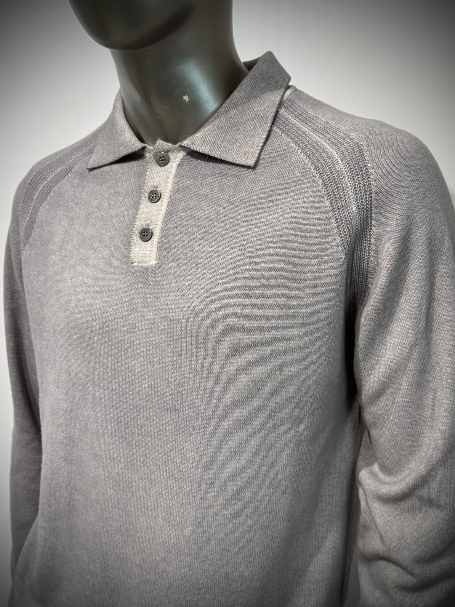W5-1241 Polo Misto Cashmere Sasso496 Man