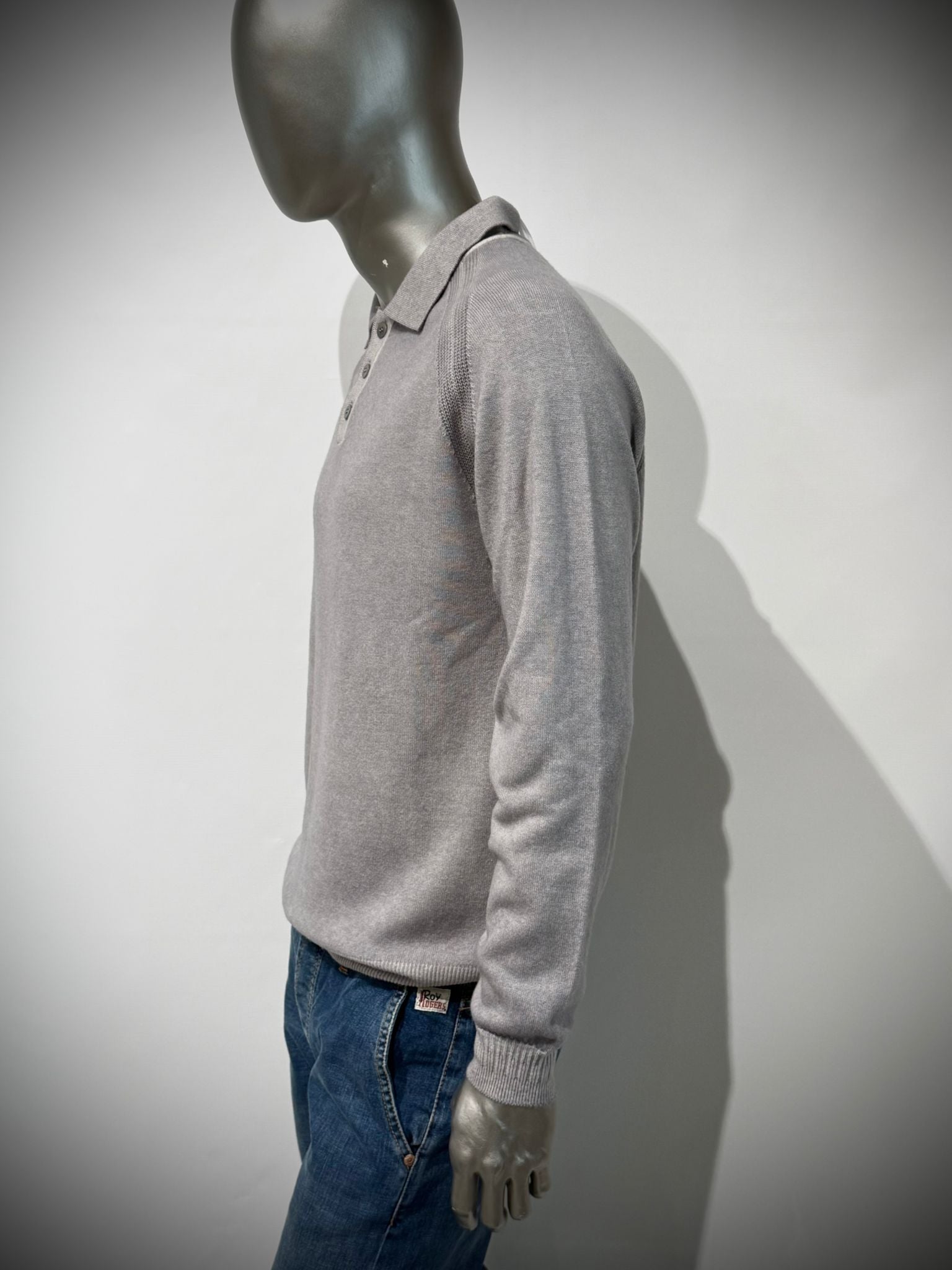 W5-1241 Polo Misto Cashmere Sasso496 Man