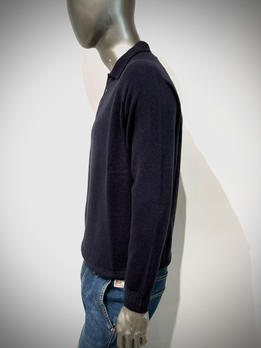 W5-1241 Polo Misto Cashmere Blu871 Man