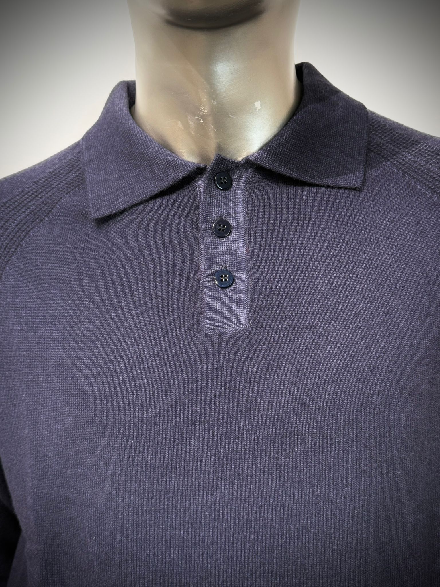 W5-1241 Polo Misto Cashmere Blu871 Man