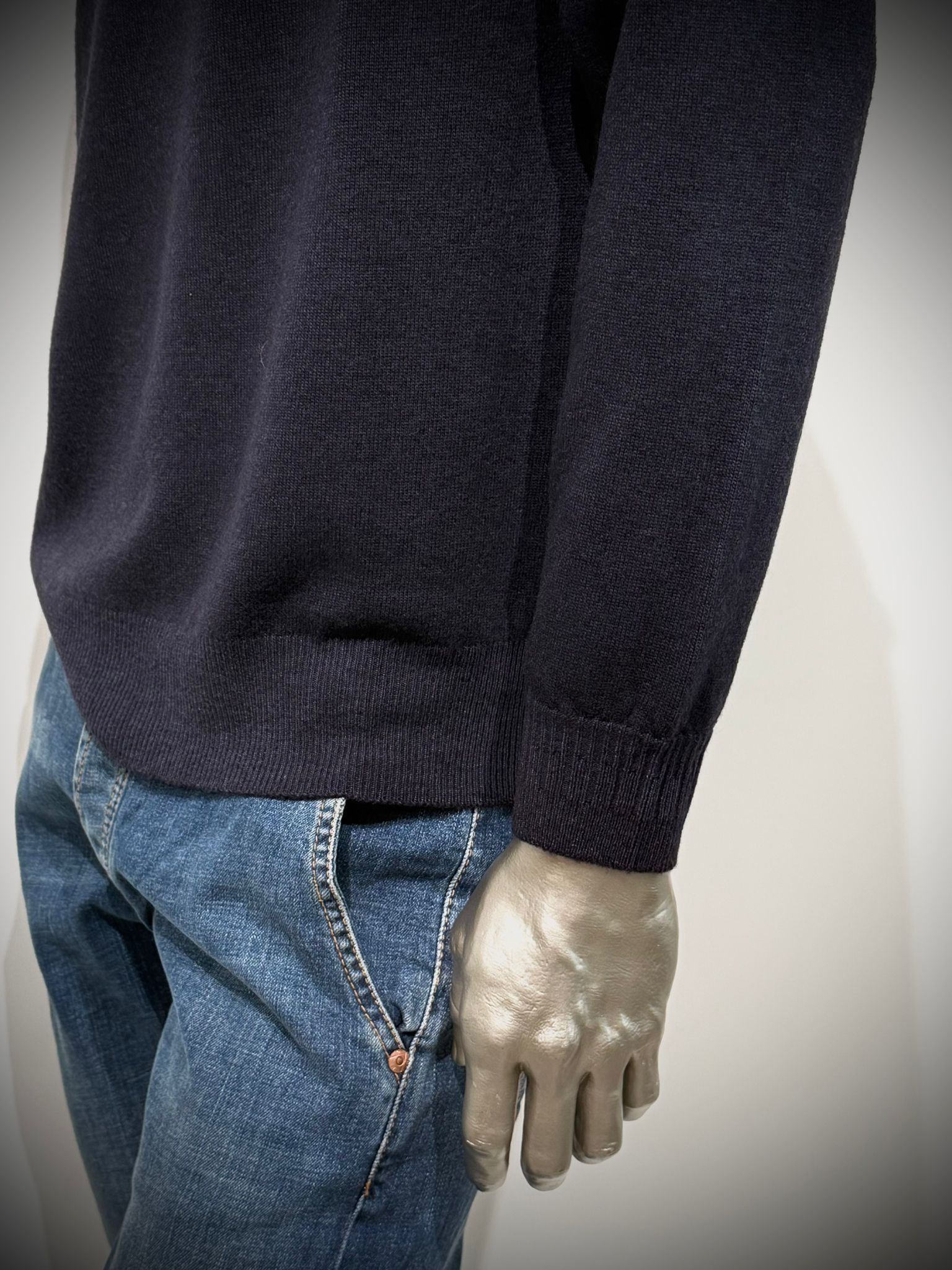 W5-1241 Polo Misto Cashmere Blu871 Man