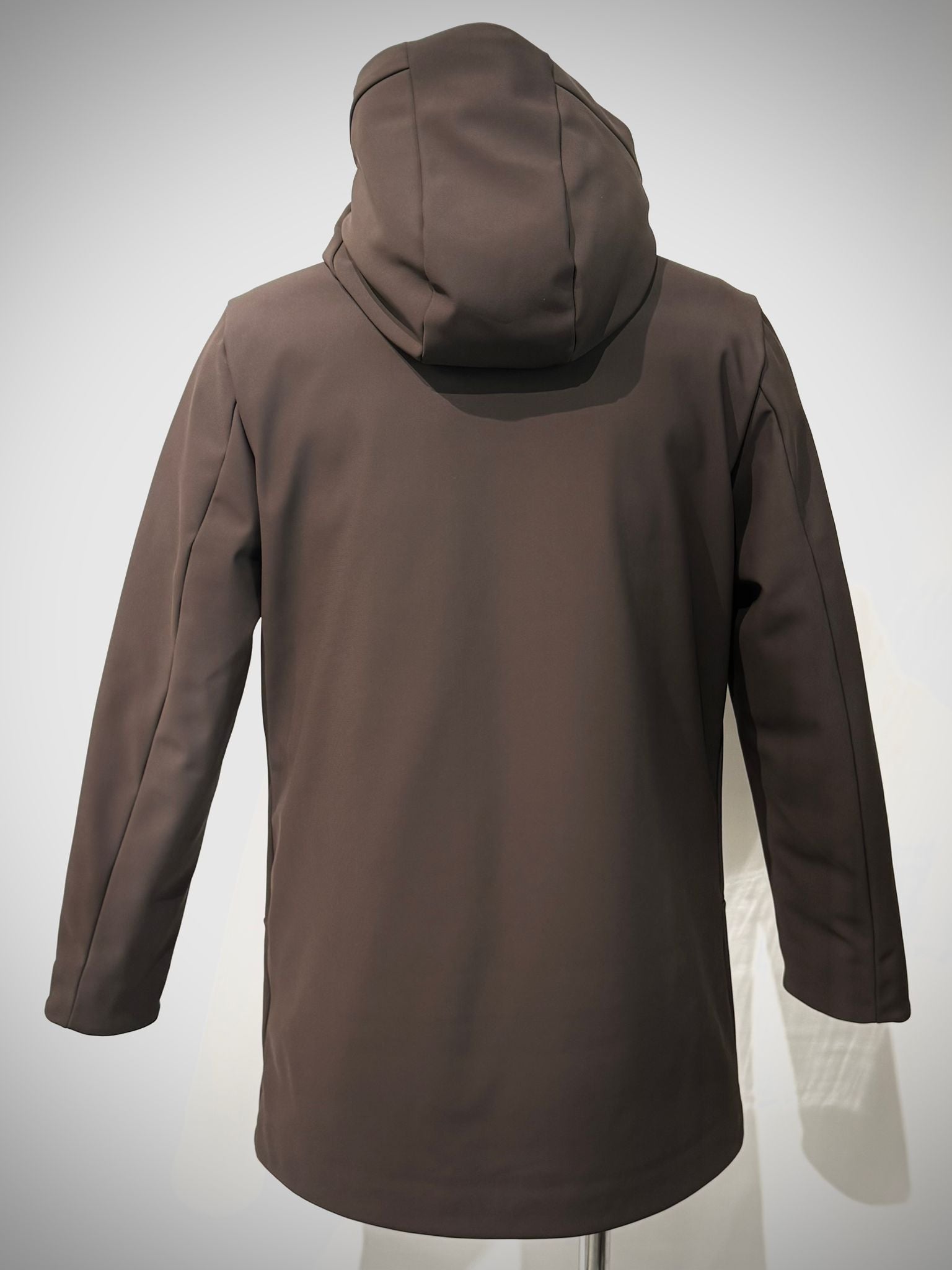 W5-4015 FROST Giaccone Softshell Lungo Cappuccio Moro Man