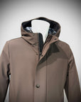 W4-4015 FROST Giaccone Softshell Lungo Cappuccio Moro Man