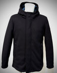 W4-4039 FLEX Parka Knit Tecnico Cappuccio Blu Man