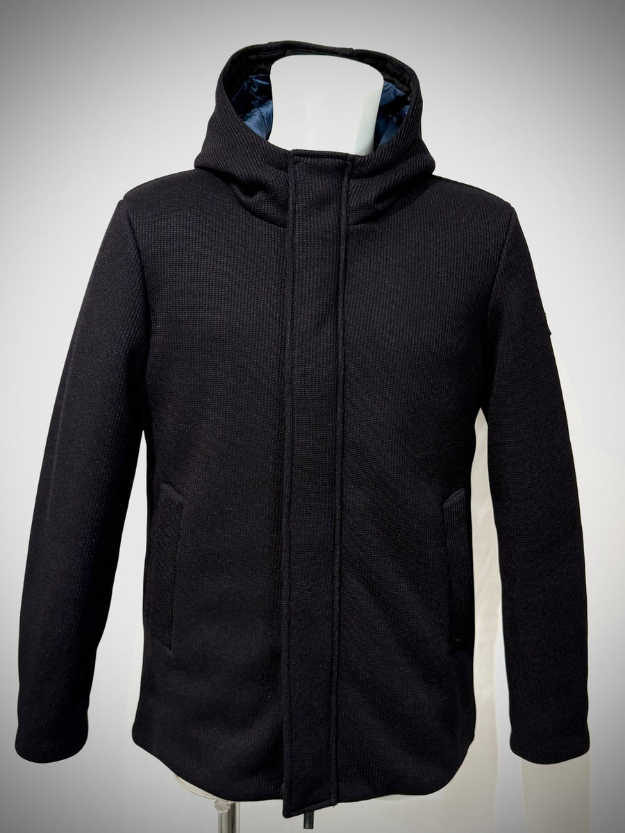 W4-4039 FLEX Parka Knit Tecnico Cappuccio Blu Man