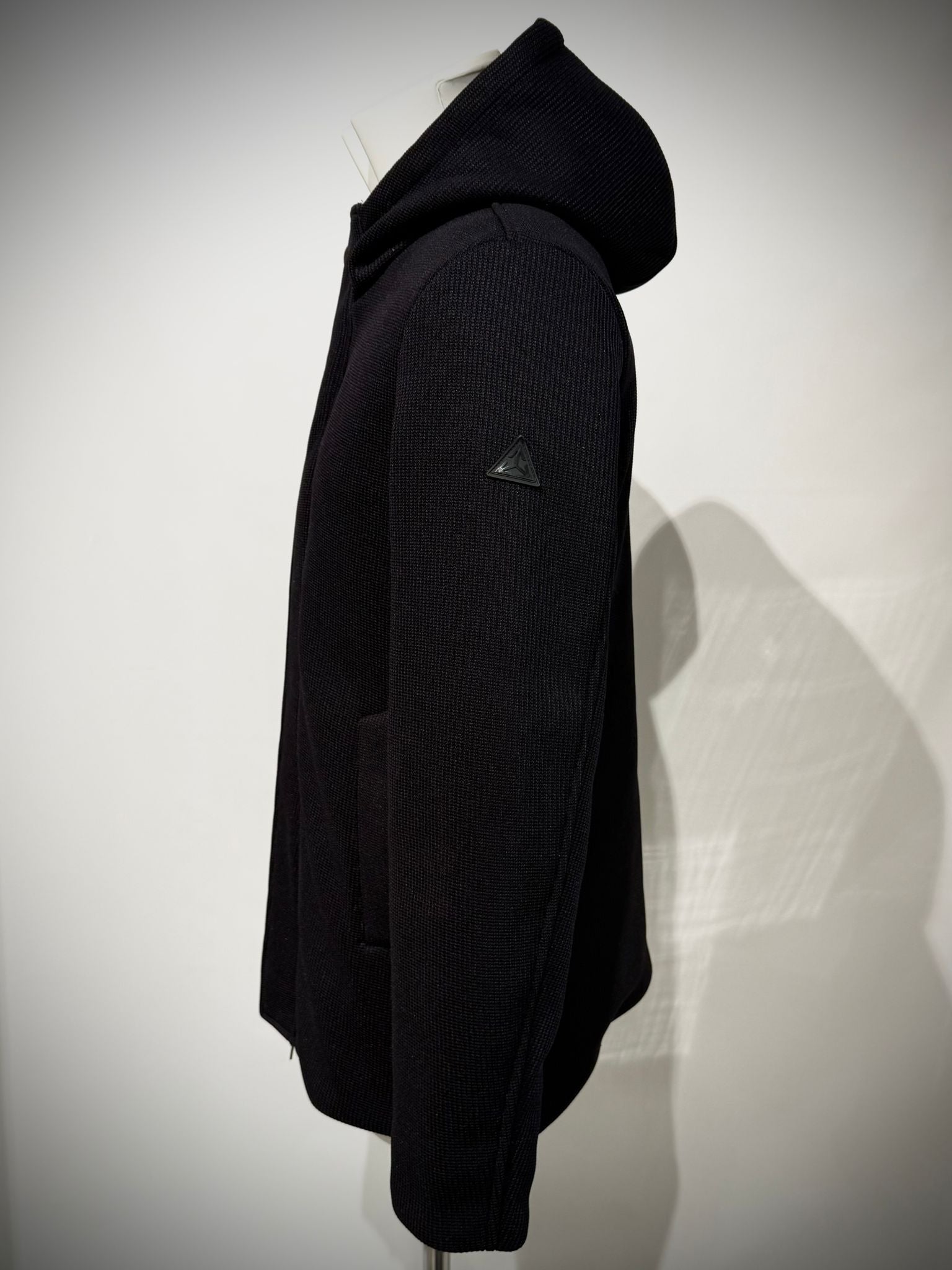 W4-4039 FLEX Parka Knit Tecnico Cappuccio Blu Man