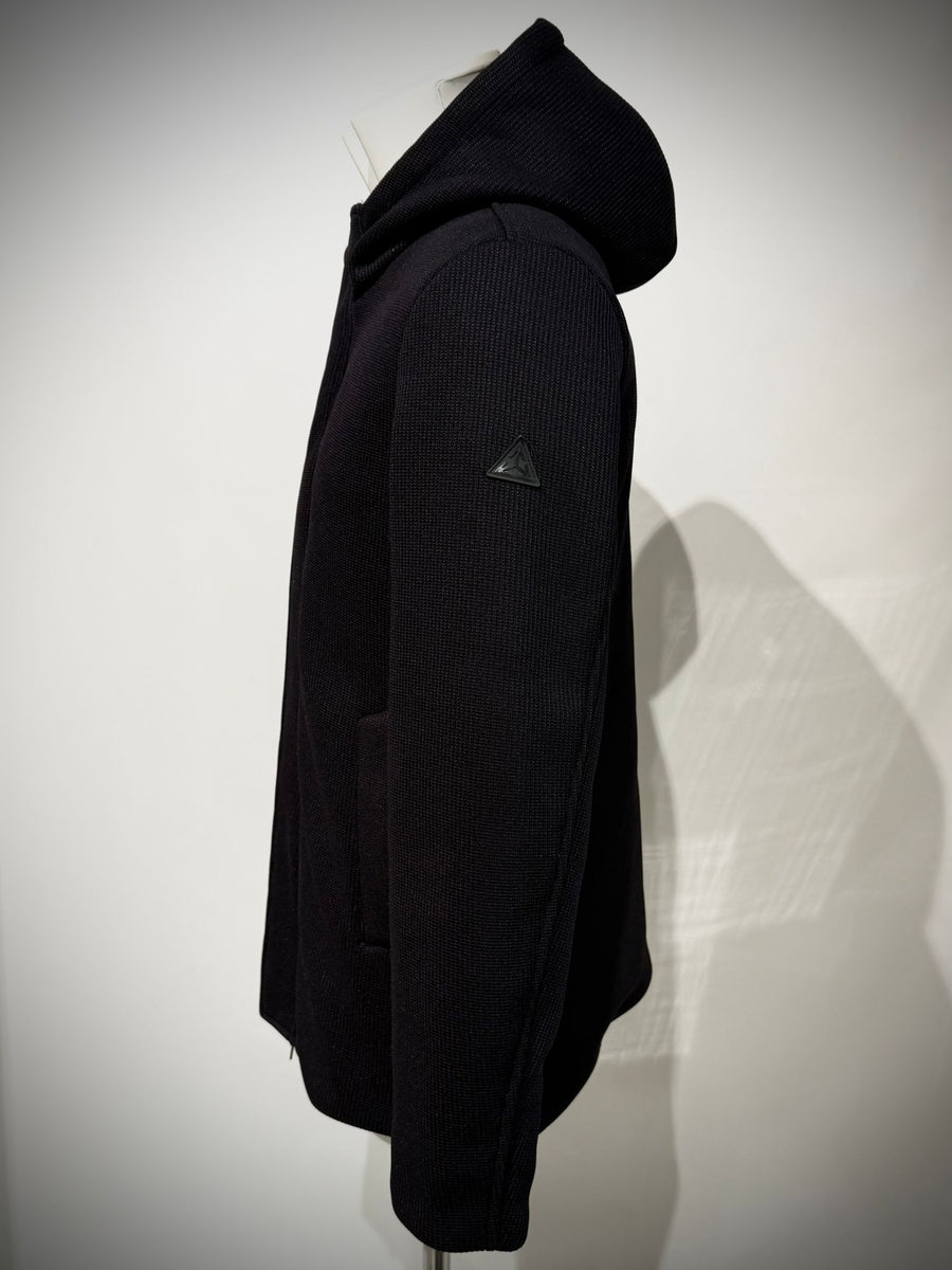 W4-4039 FLEX Parka Knit Tecnico Cappuccio Blu Man