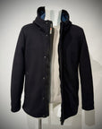 W4-4039 FLEX Parka Knit Tecnico Cappuccio Blu Man