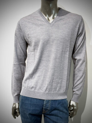 W4-0021 Maglia Lana Scollo V Pietra10 Man