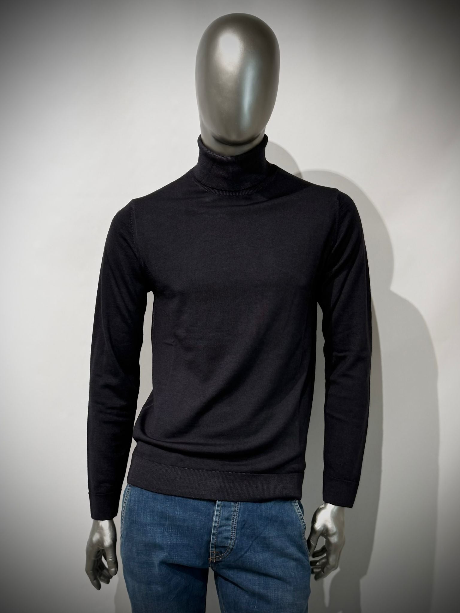 W4-0005 Maglia Lana Ciclista Nero09 Man