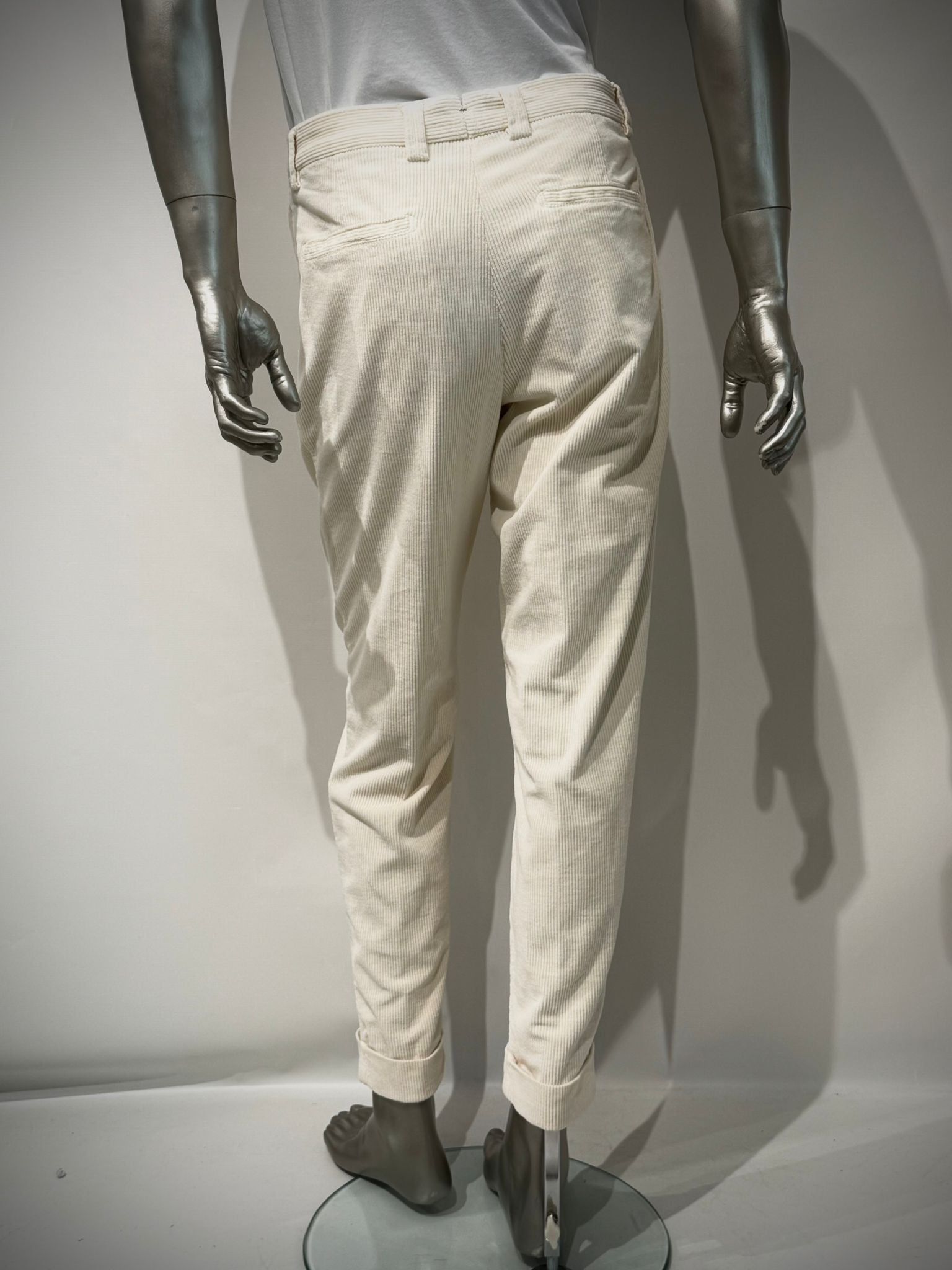 W5-DV0500X Pantalone Chiaia Long Velluto Ecrú Man