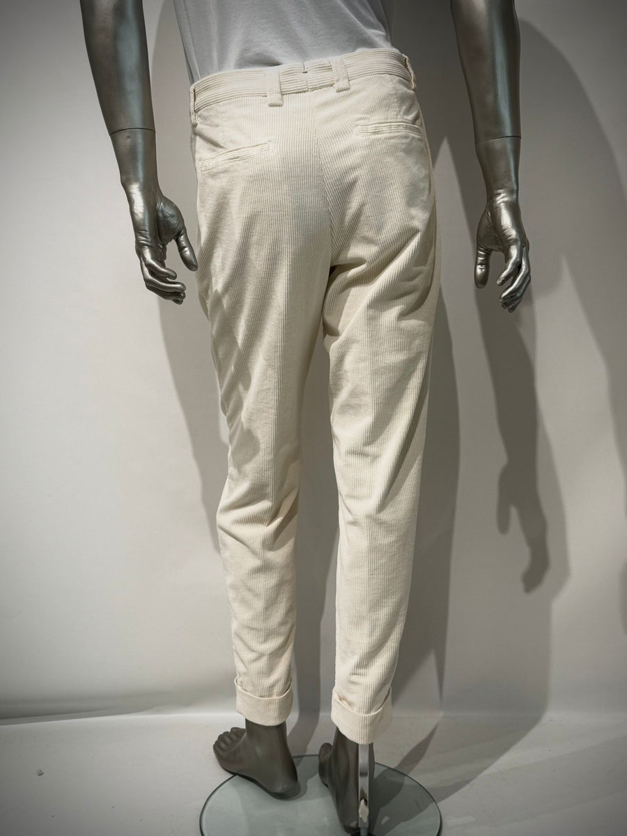 W5-DV0500X Pantalone Chiaia Long Velluto Ecrú Man