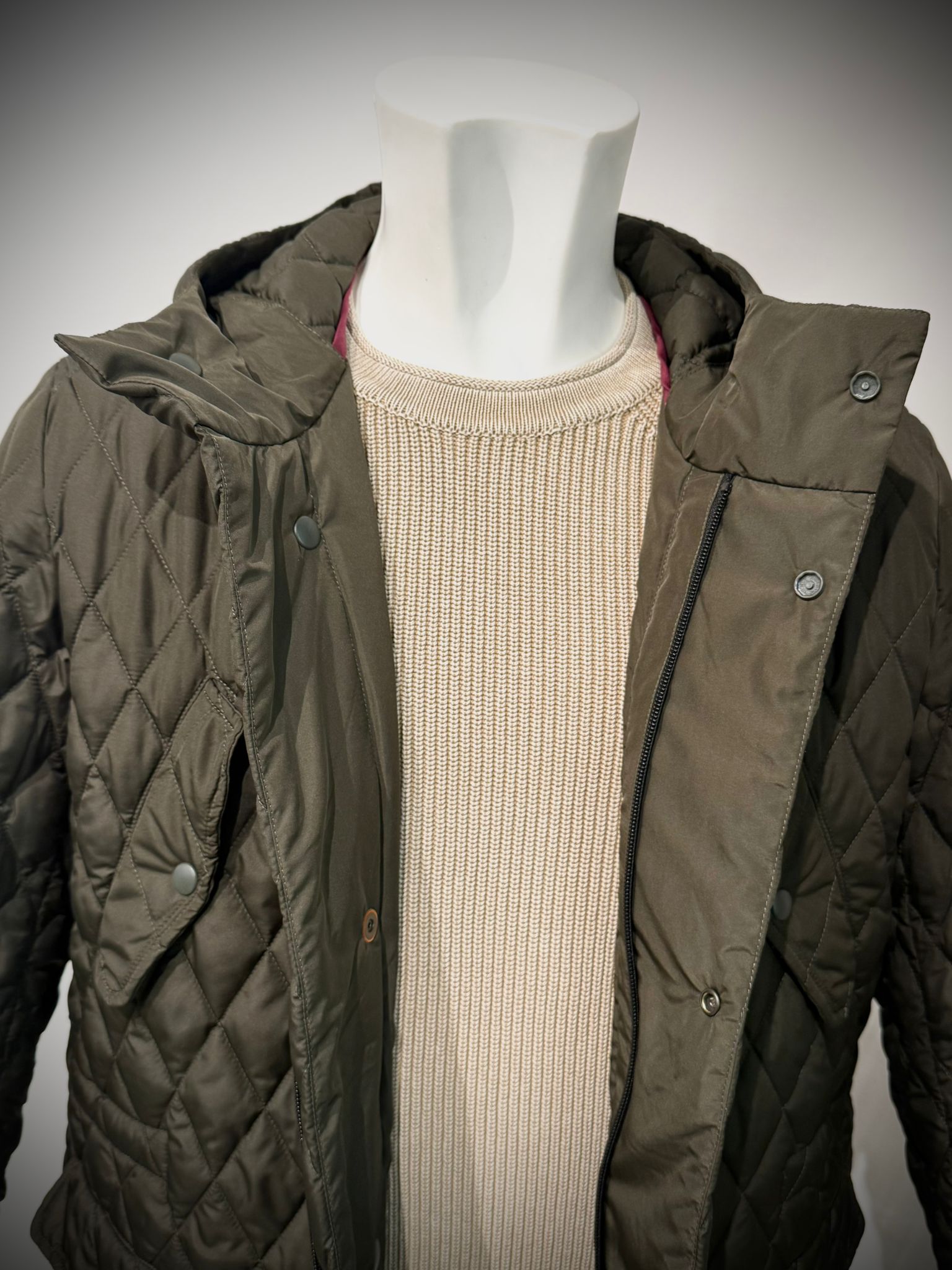 UW5-533 Giubbotto Trapuntato Maxi Verde Man