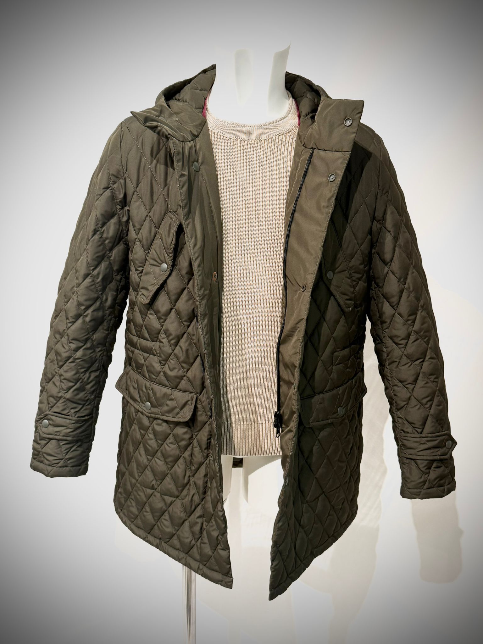 UW5-533 Giubbotto Trapuntato Maxi Verde Man