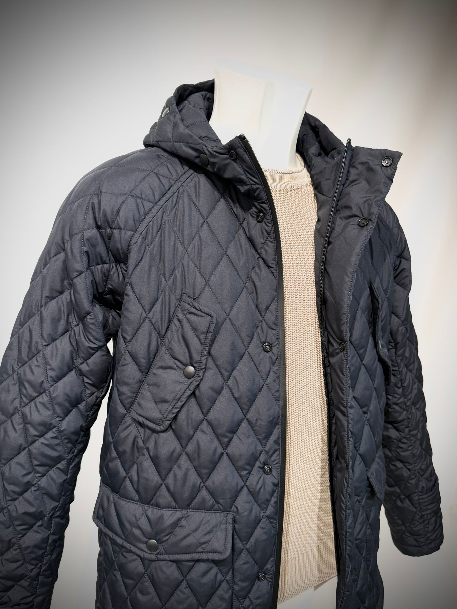 UW5-530 Giubbotto Trapuntato Raglan Blu Man