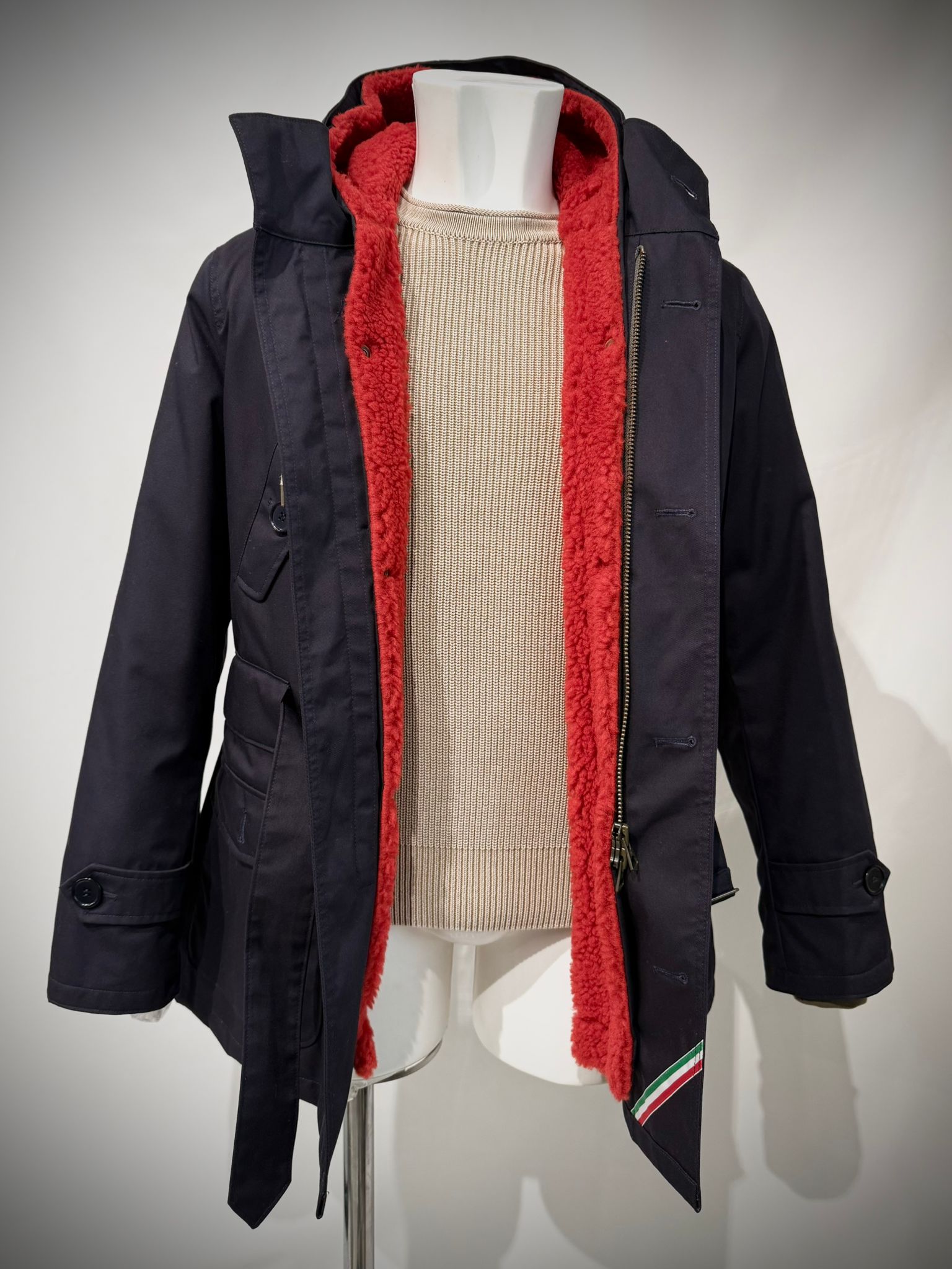 UW4-02 L'ESKIMO Giubbotto Mini Blu/Rosso Man