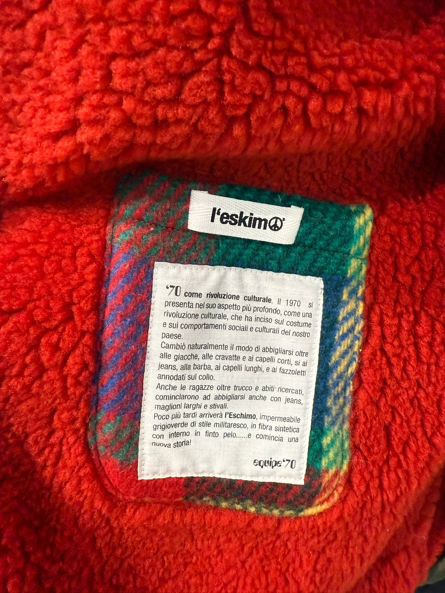 UW4-02 L'ESKIMO Giubbotto Mini Blu/Rosso Man