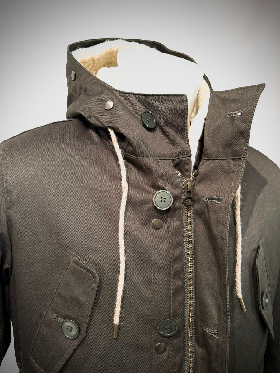 UW5-01 L'ESKIMO Giubbotto Maxi Verde/Ecrù Man