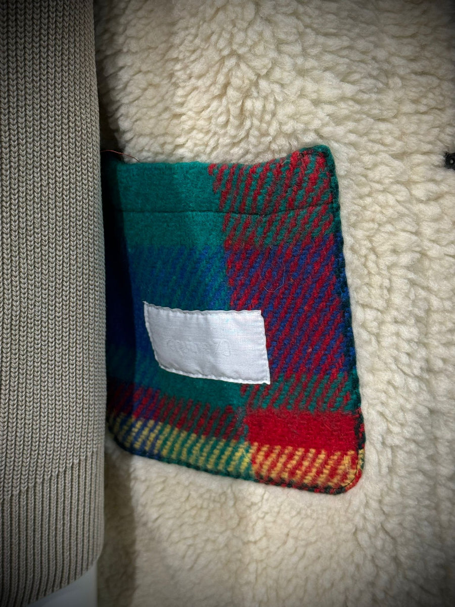 UW5-01 L'ESKIMO Giubbotto Maxi Verde/Ecrù Man