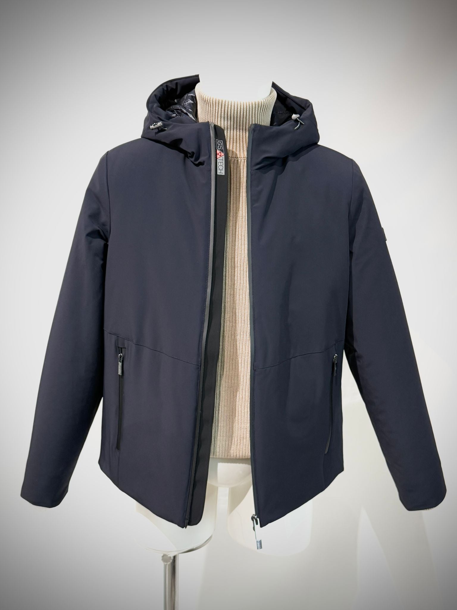 W5-4005 GS TECH Softshell Corto Cappuccio Blu Man