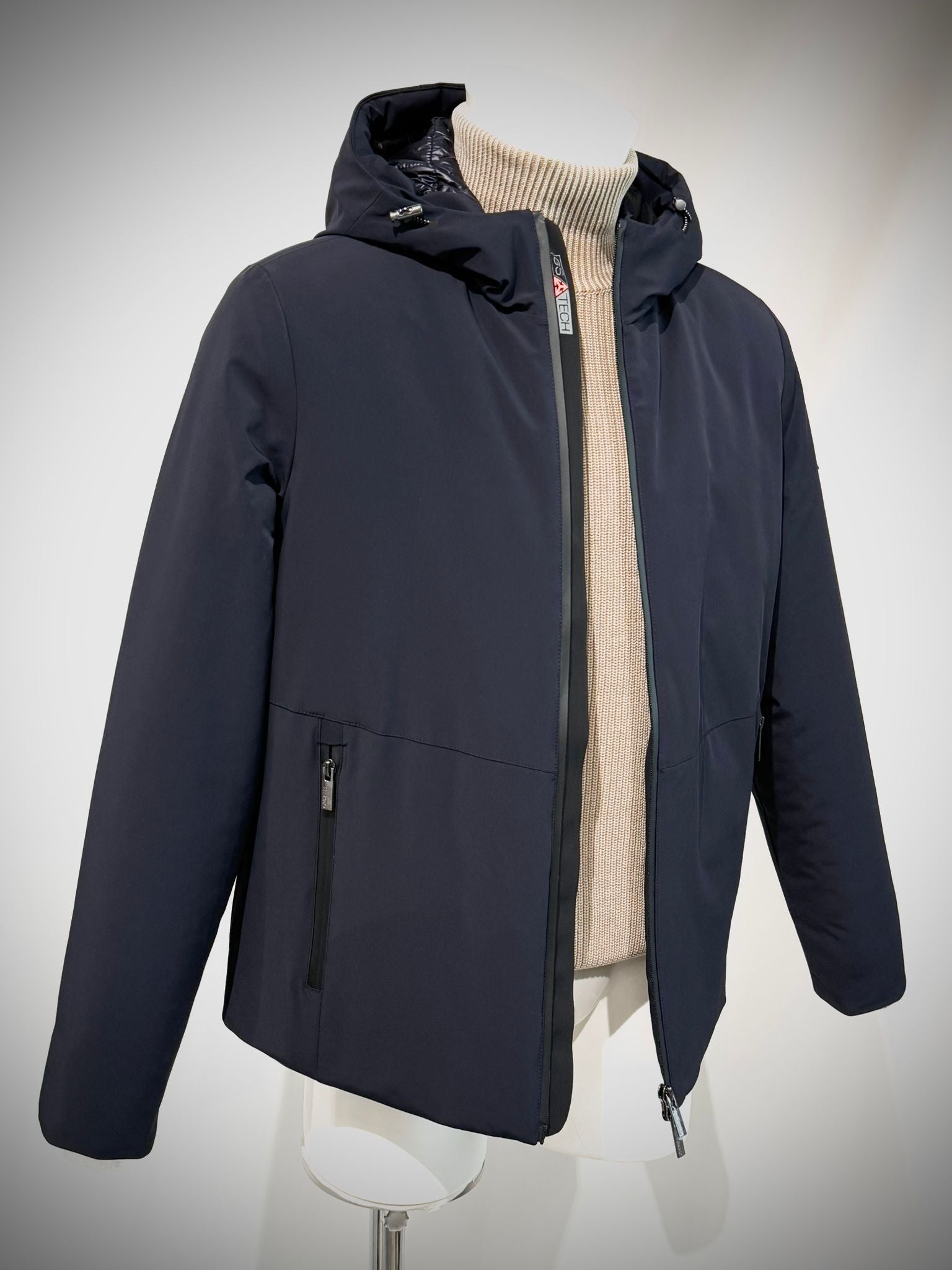 W5-4005 GS TECH Softshell Corto Cappuccio Blu Man
