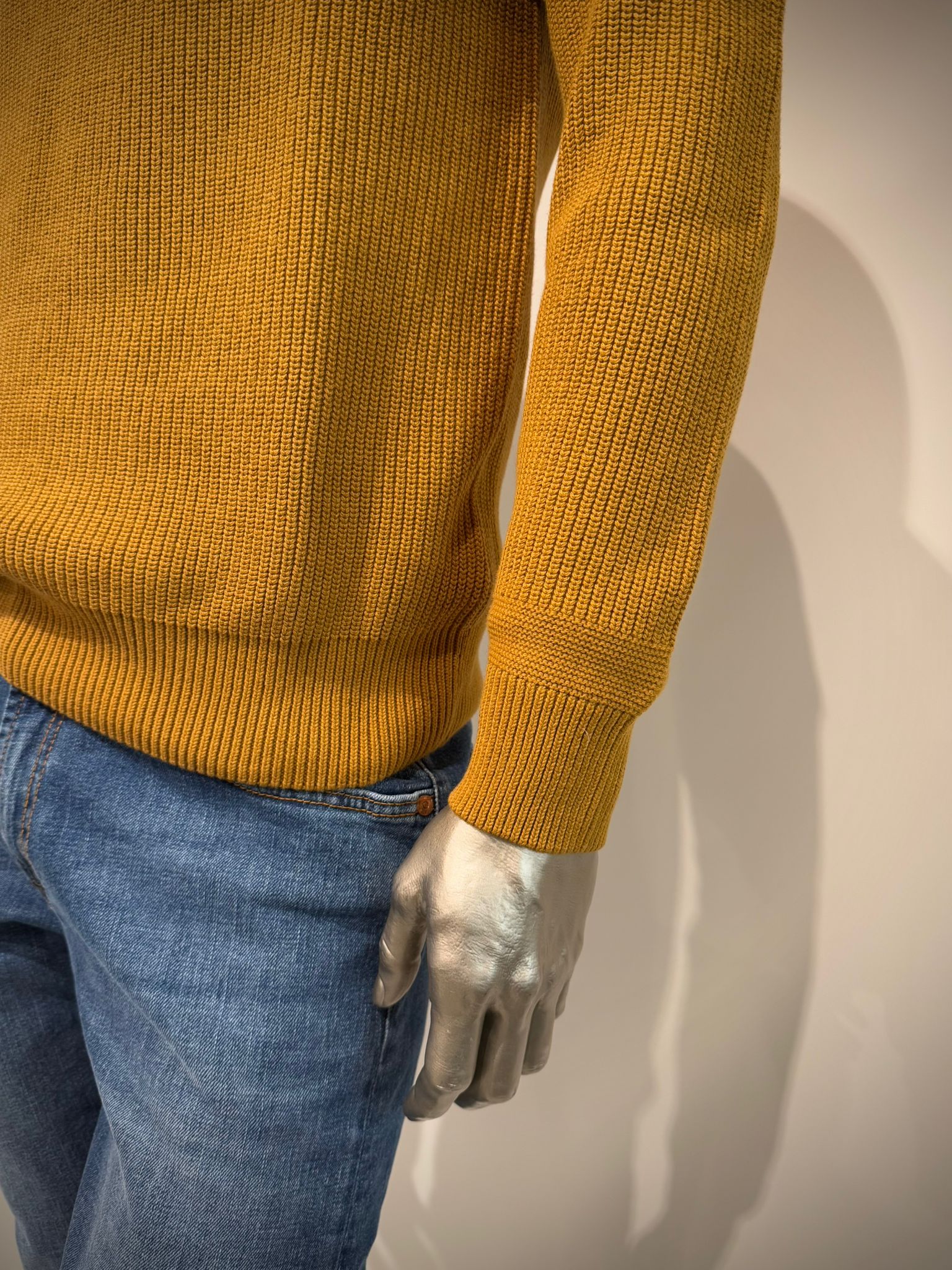 W5-0001 Maglia Girocollo Costa Inglese Ocra Man