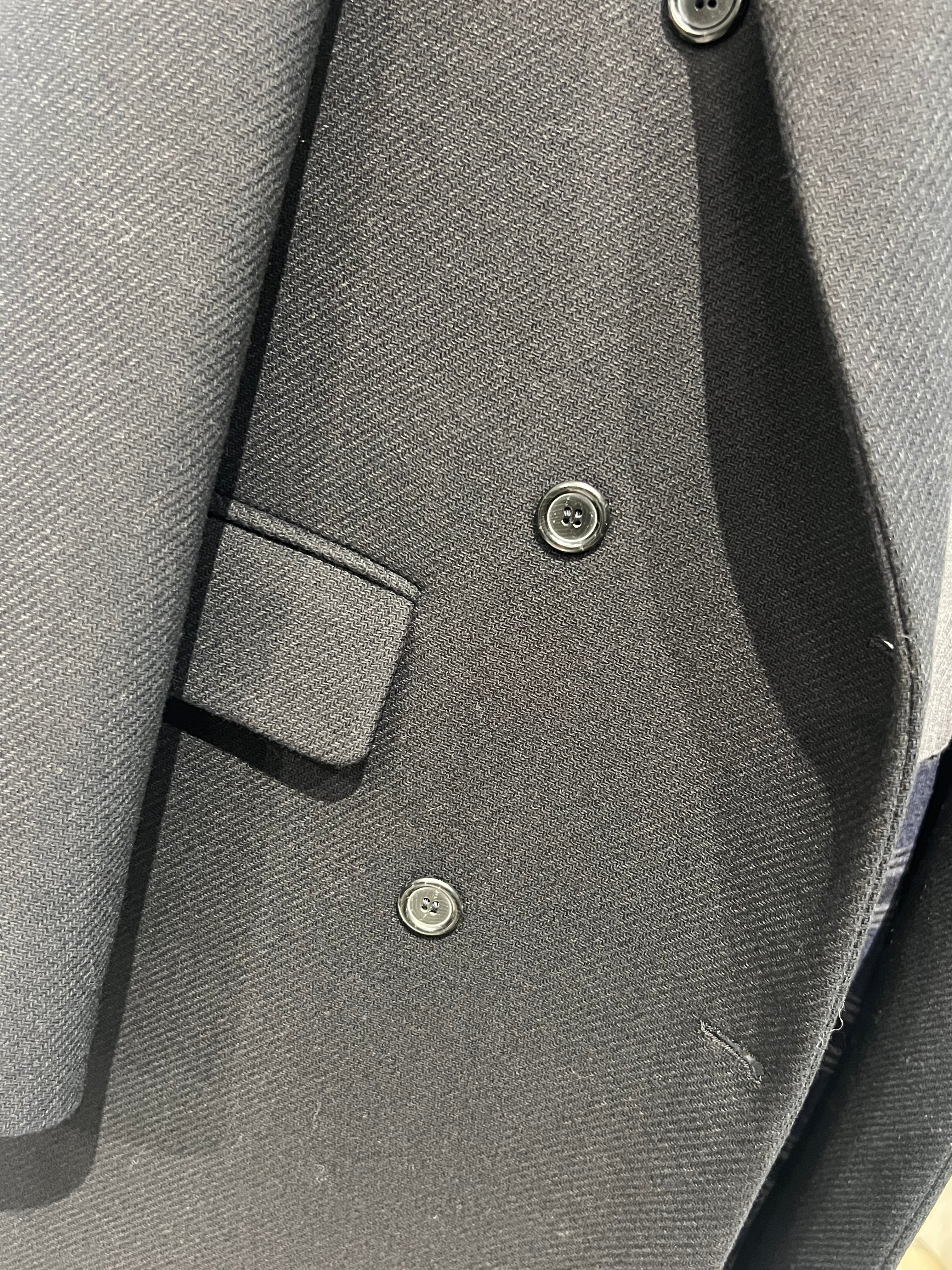 W5-DJ0072 Cappotto Lungo Doppiopetto Nero