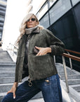 DW6-CAMERON Giacca Suede Mud J27 Woman