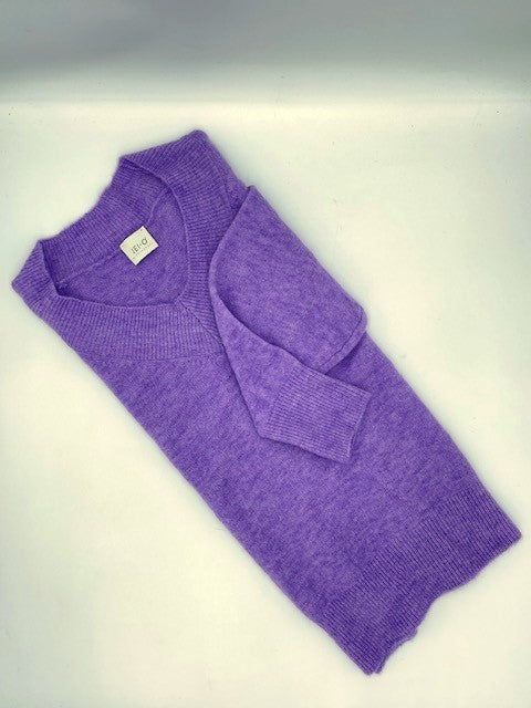 W2-3943 Maglia Scollo V Lavanda