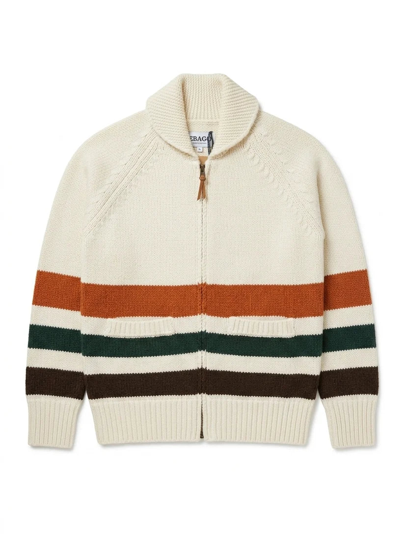 W6-DYER BAY CARDIGAN ZIP Natural Man