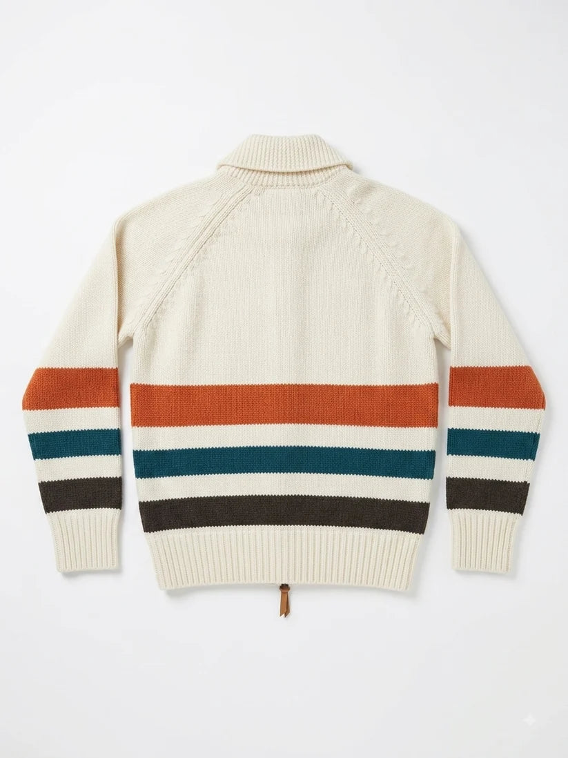 W6-DYER BAY CARDIGAN ZIP Natural Man