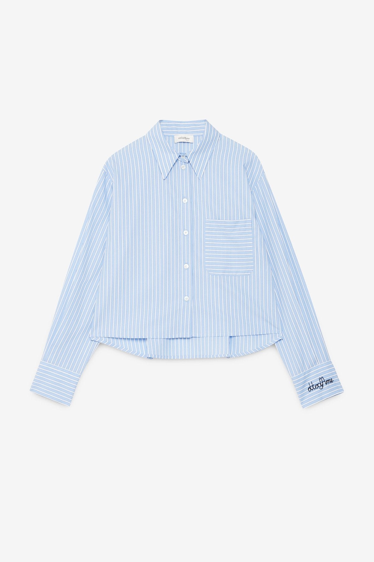 W5-DC5158 Camicia Cropped Gessato