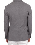 UW4-4568 Giacca Doppiopetto Felpa Spigata Grey Man