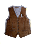 S4-LORRY Gilet Pelle Scamosciata Jungle Green Man