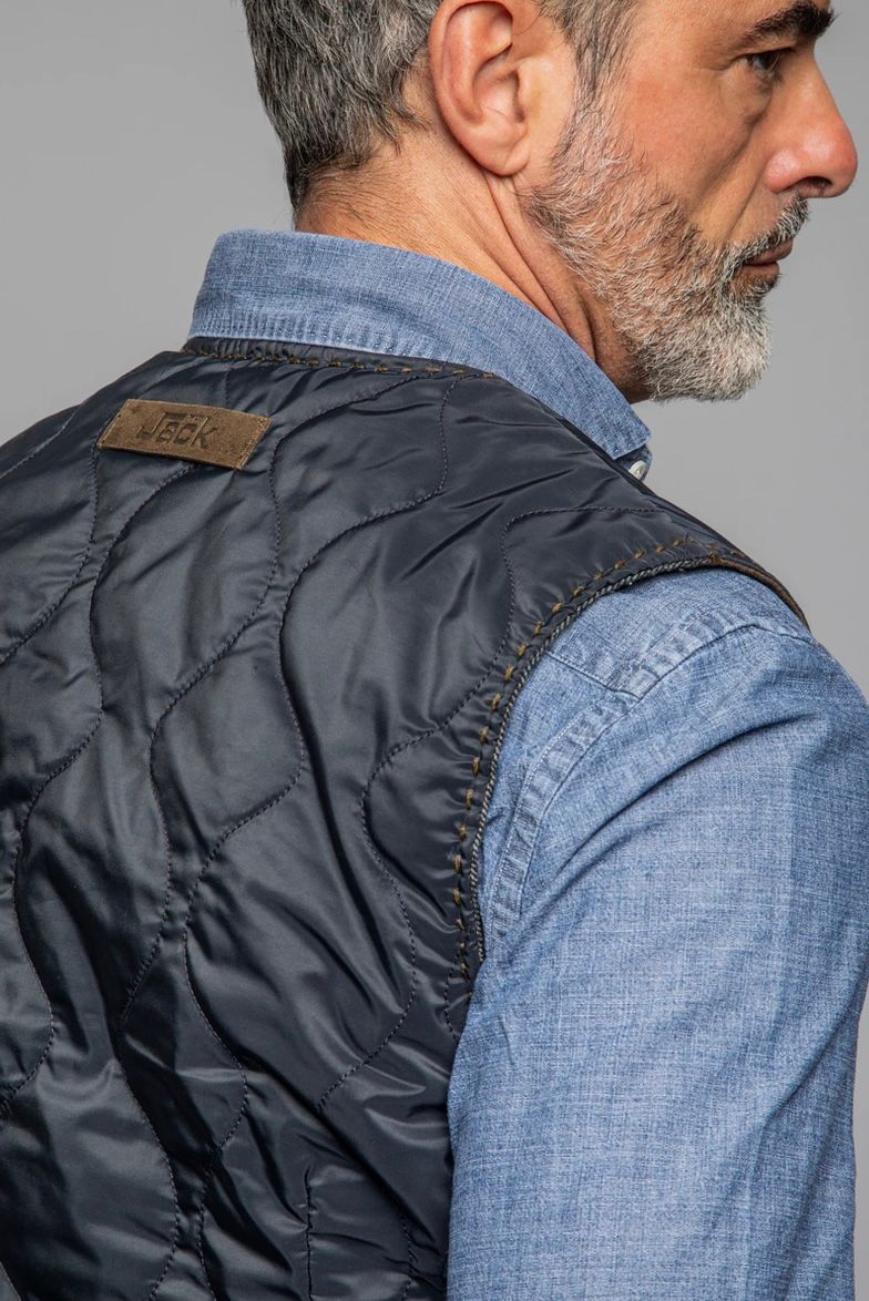 UW4-BUSTER Gilet Pelle Scamosciata Reversibile Musk Man