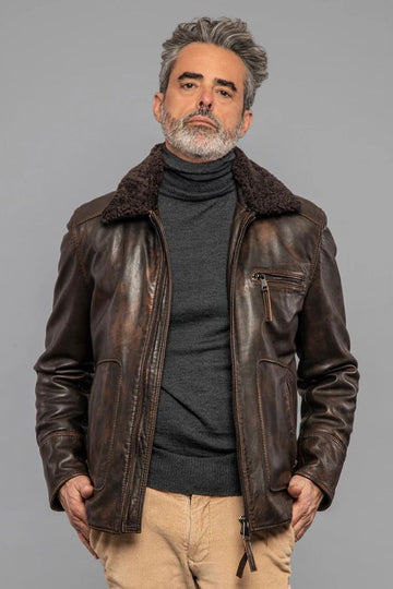 UW4-AVIATOR Giubbotto in Pelle Testa di Moro Man – Get Store