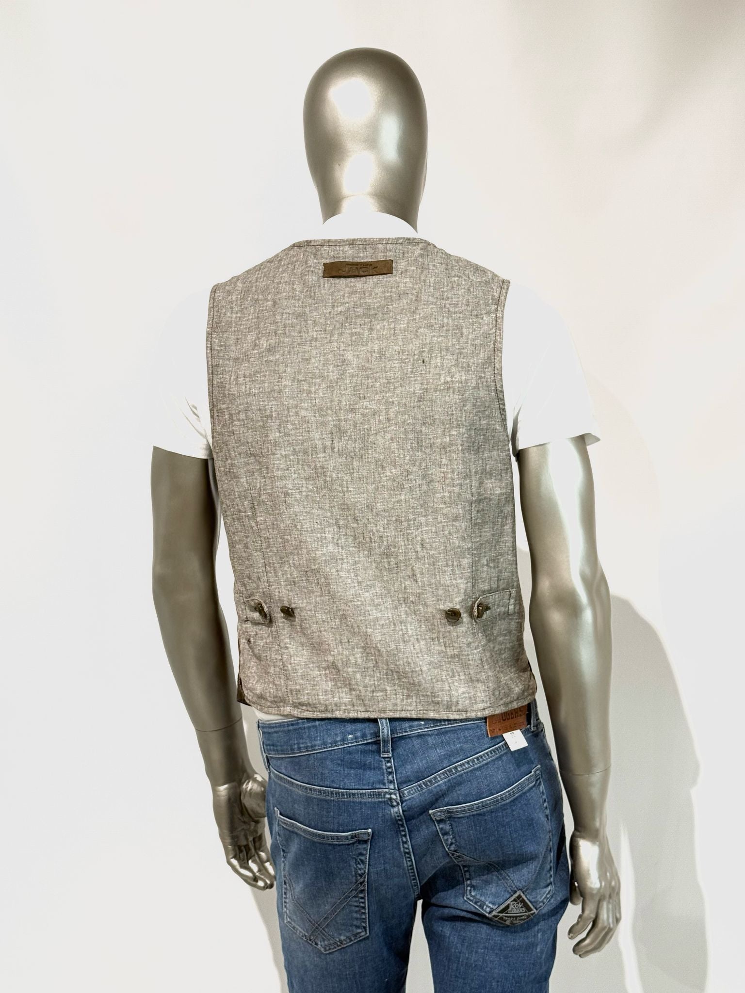 US5-LORRY Gilet Pelle Scamosciata Jungle Green Man