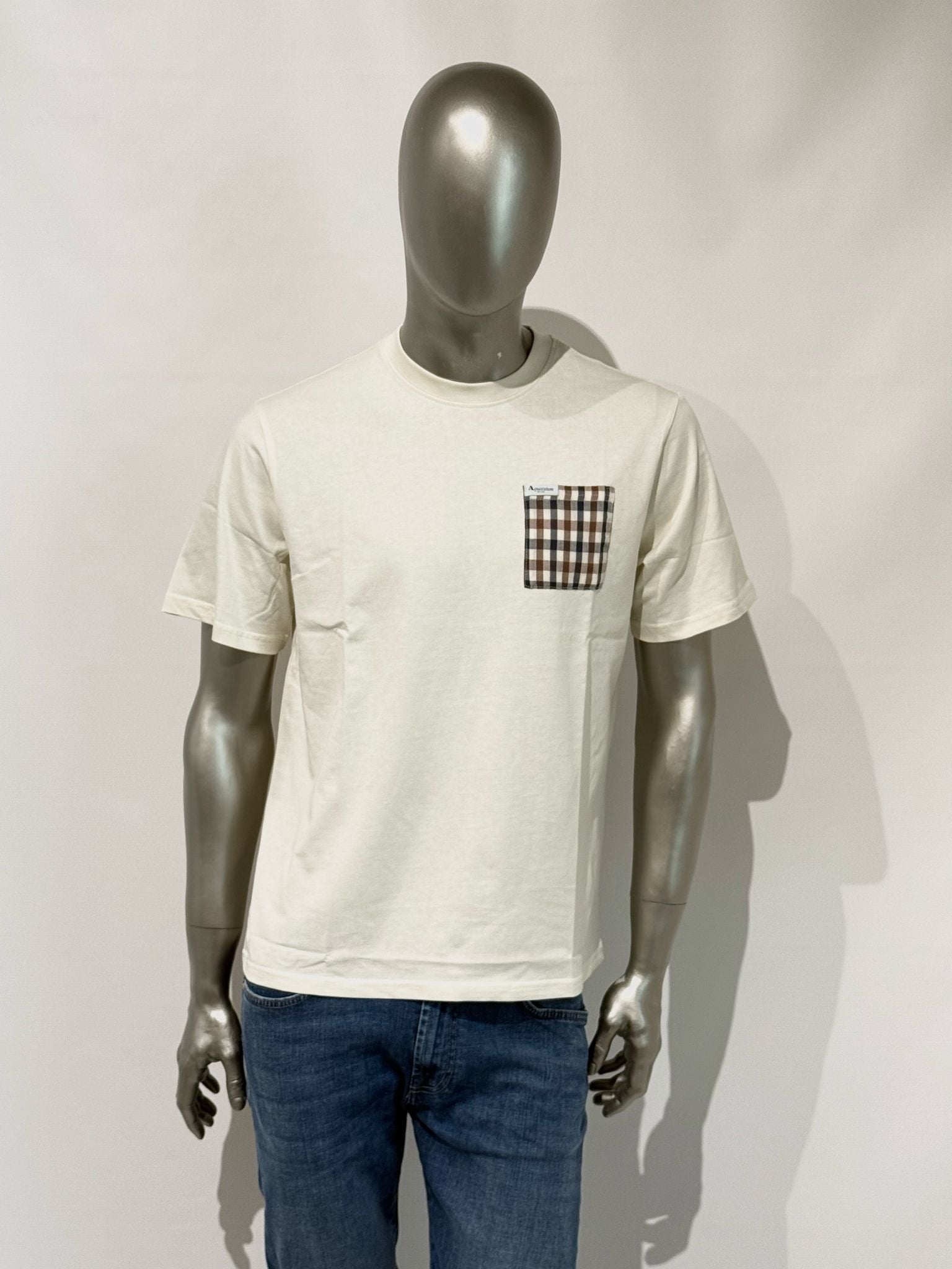US5-TS007 T-Shirt Club Check Pocket Old White Man