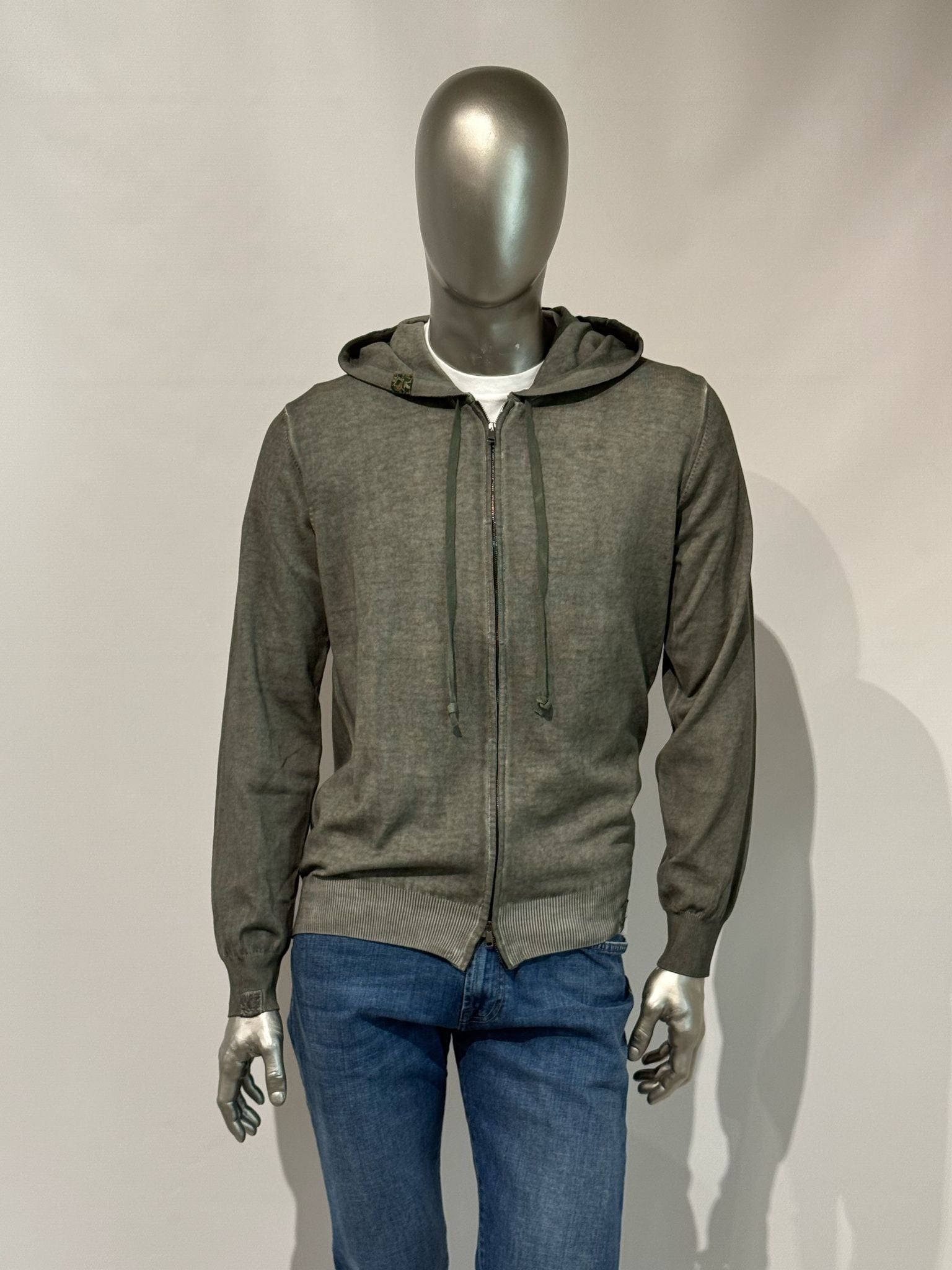 S5-DROP Felpa In Maglia Con Cappuccio Militare Man