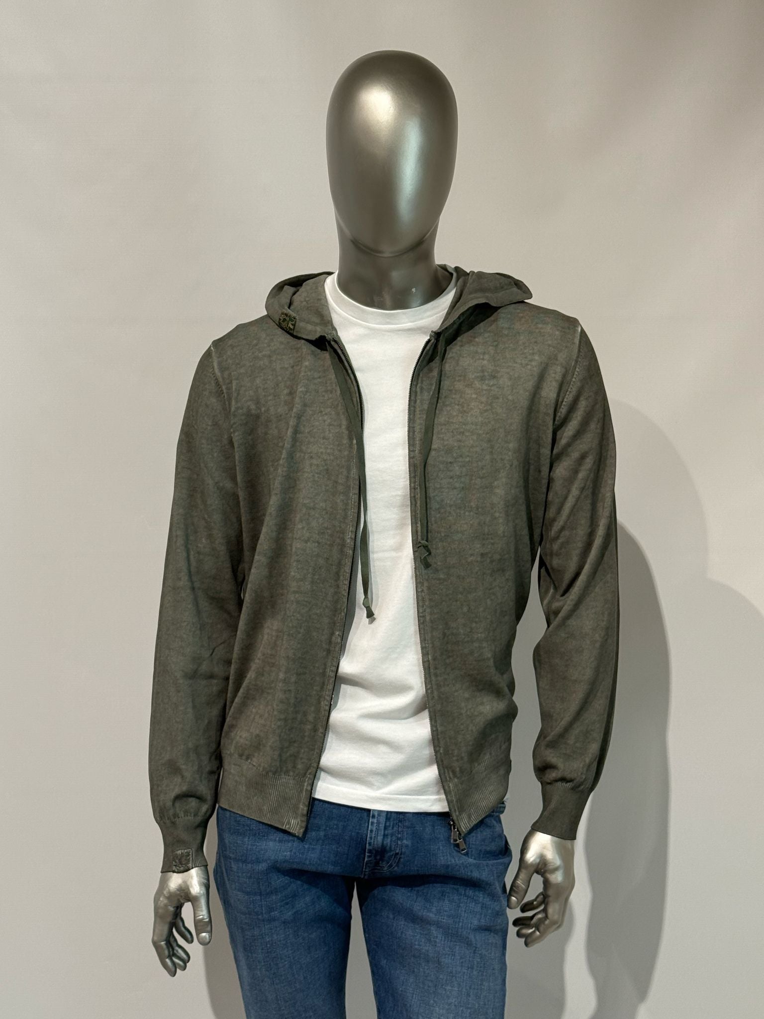 S5-DROP Felpa In Maglia Con Cappuccio Militare Man