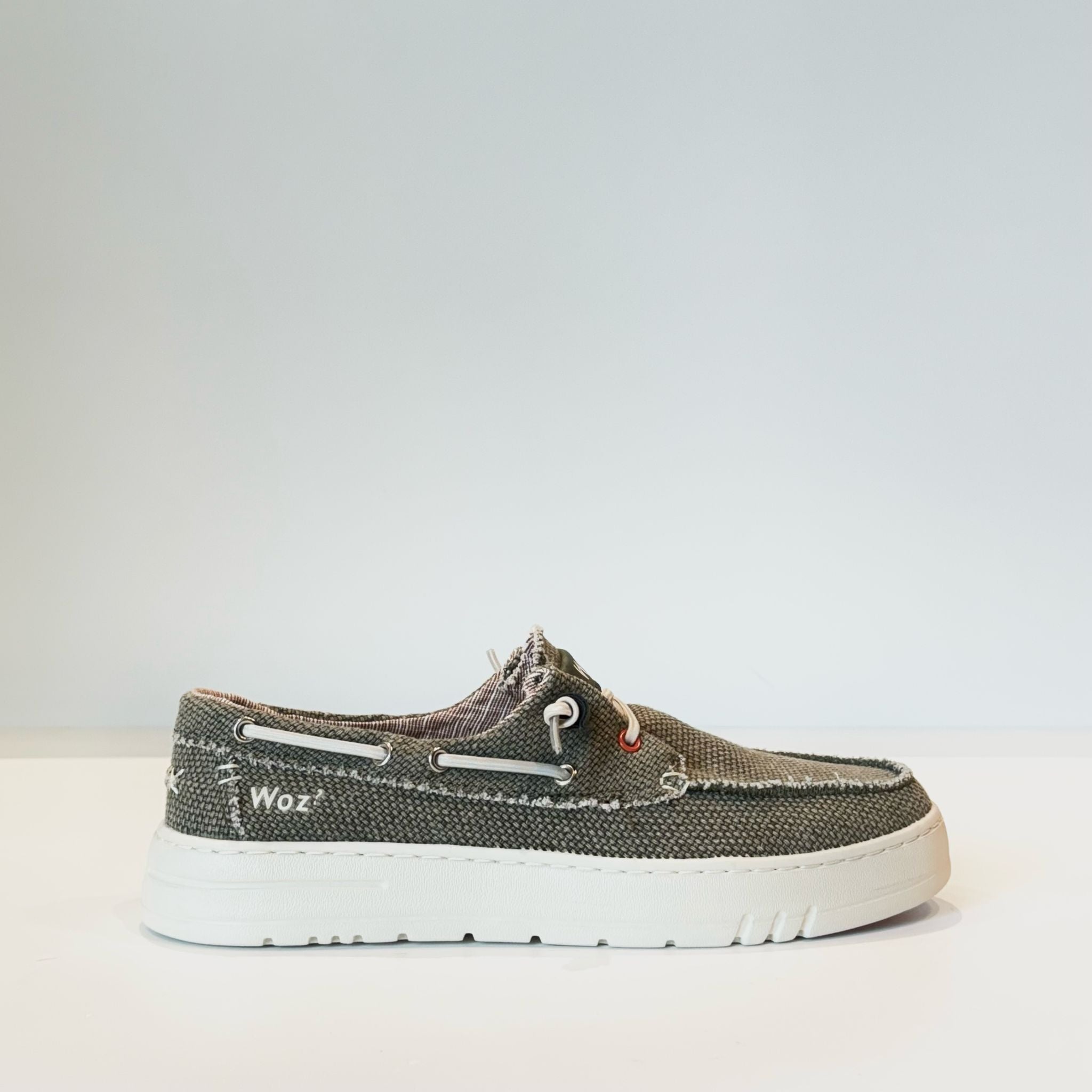 S5-JAMES GRIP Mocassino Canvas Green Man