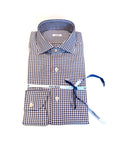 W5-RVGCUR Camicia Regular Quadretti Marrone/Blu Man