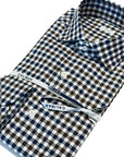 W5-UZ8CUR Camicia Regular Quadri Blu/Marrone Man