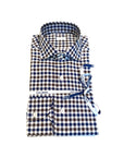 W5-UZ8CUR Camicia Regular Quadri Blu/Marrone Man
