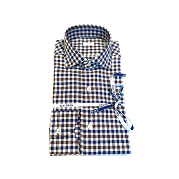 W5-UZ8CUR Camicia Regular Quadri Blu/Marrone Man